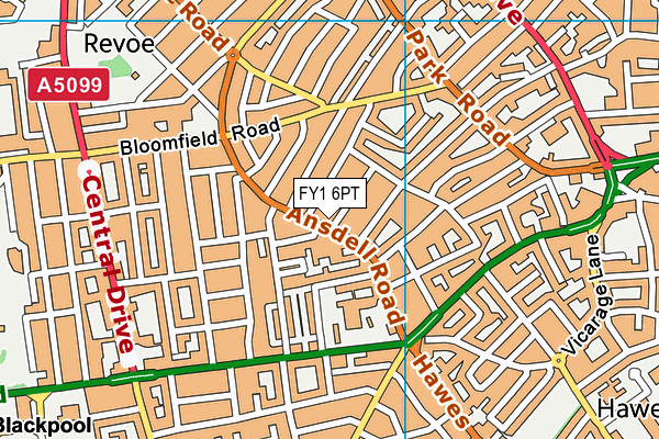 FY1 6PT map - OS VectorMap District (Ordnance Survey)