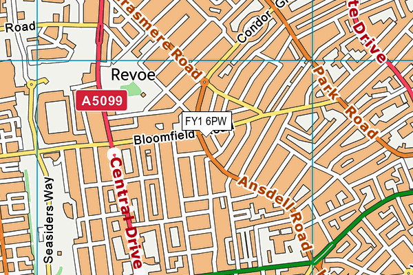 FY1 6PW map - OS VectorMap District (Ordnance Survey)