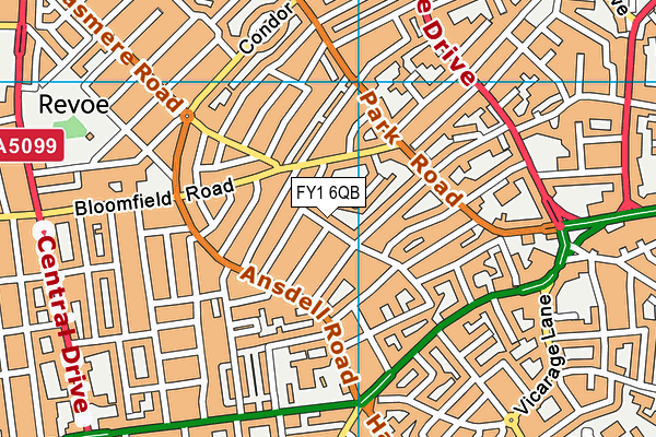 FY1 6QB map - OS VectorMap District (Ordnance Survey)