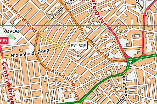 FY1 6QF map - OS VectorMap District (Ordnance Survey)