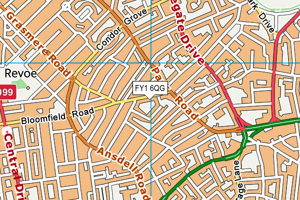 FY1 6QG map - OS VectorMap District (Ordnance Survey)