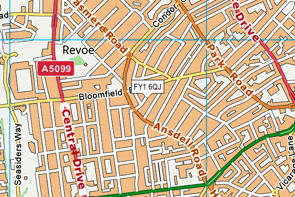 FY1 6QJ map - OS VectorMap District (Ordnance Survey)