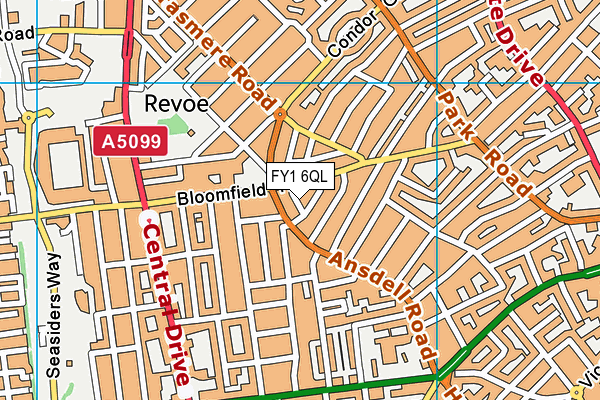 FY1 6QL map - OS VectorMap District (Ordnance Survey)