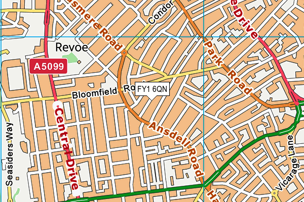 FY1 6QN map - OS VectorMap District (Ordnance Survey)