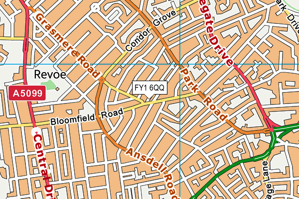 FY1 6QQ map - OS VectorMap District (Ordnance Survey)