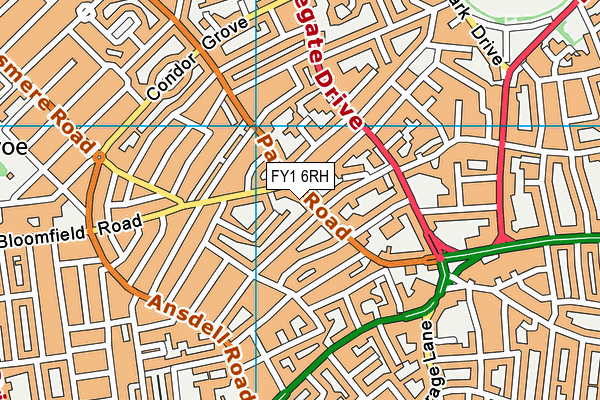 FY1 6RH map - OS VectorMap District (Ordnance Survey)