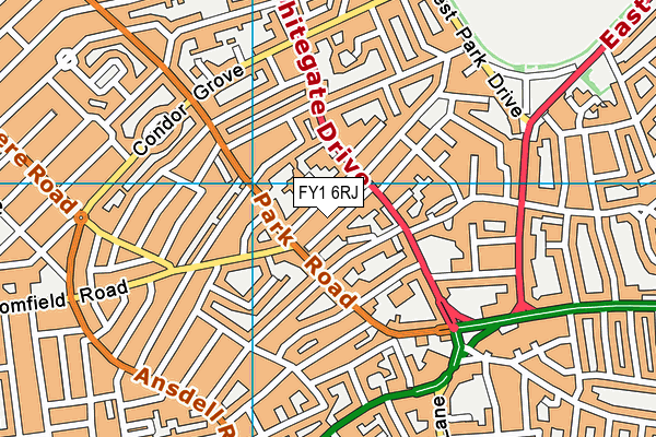 FY1 6RJ map - OS VectorMap District (Ordnance Survey)
