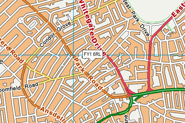 FY1 6RL map - OS VectorMap District (Ordnance Survey)