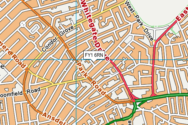 FY1 6RN map - OS VectorMap District (Ordnance Survey)