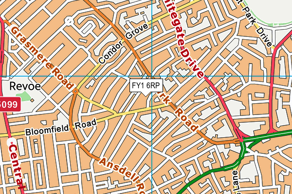 FY1 6RP map - OS VectorMap District (Ordnance Survey)