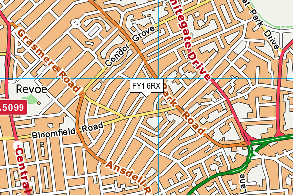 FY1 6RX map - OS VectorMap District (Ordnance Survey)