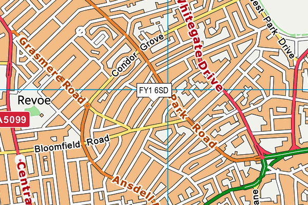 FY1 6SD map - OS VectorMap District (Ordnance Survey)
