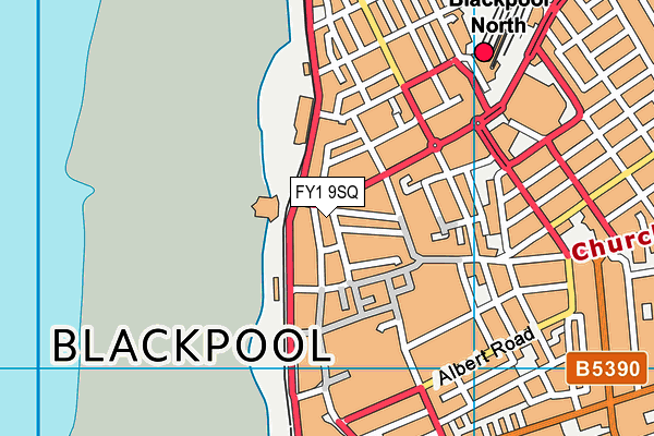 FY1 9SQ map - OS VectorMap District (Ordnance Survey)