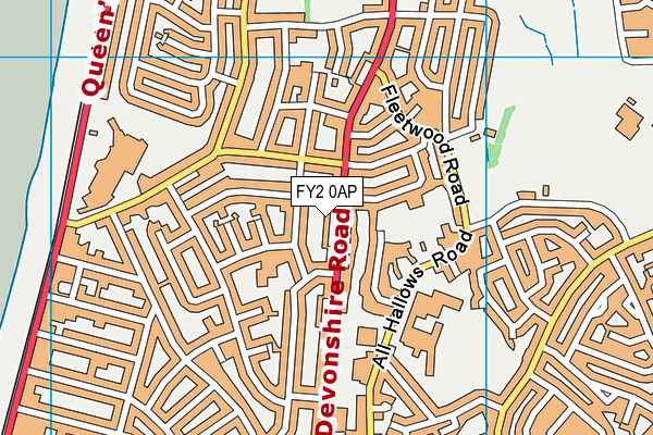 FY2 0AP map - OS VectorMap District (Ordnance Survey)