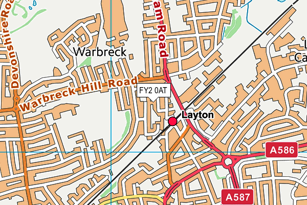 FY2 0AT map - OS VectorMap District (Ordnance Survey)