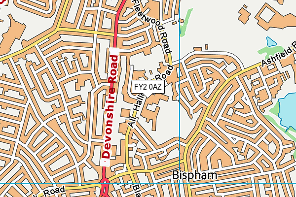 FY2 0AZ map - OS VectorMap District (Ordnance Survey)
