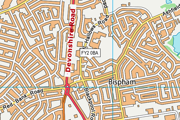 FY2 0BA map - OS VectorMap District (Ordnance Survey)