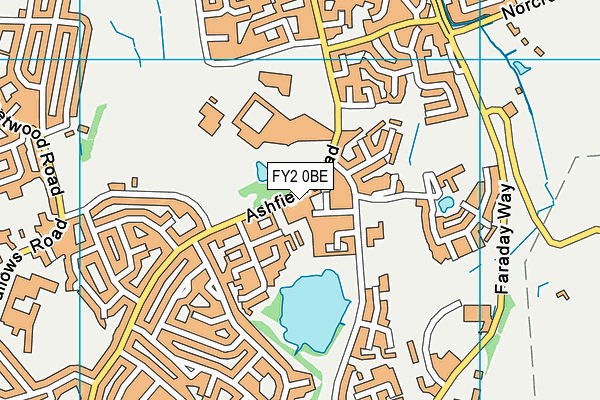 FY2 0BE map - OS VectorMap District (Ordnance Survey)