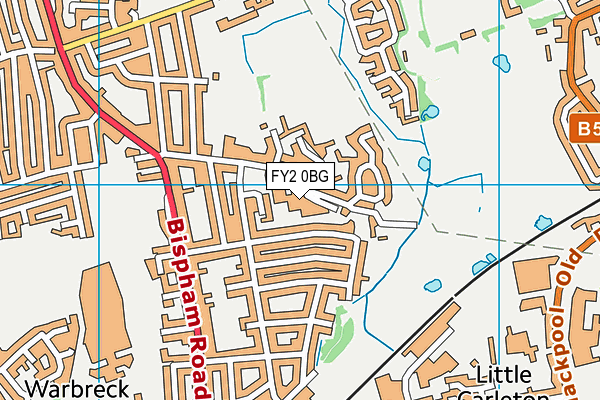 FY2 0BG map - OS VectorMap District (Ordnance Survey)