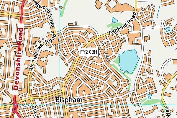 FY2 0BH map - OS VectorMap District (Ordnance Survey)