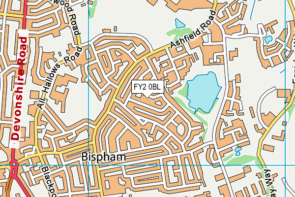 FY2 0BL map - OS VectorMap District (Ordnance Survey)