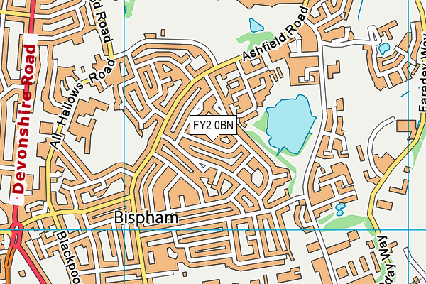 FY2 0BN map - OS VectorMap District (Ordnance Survey)