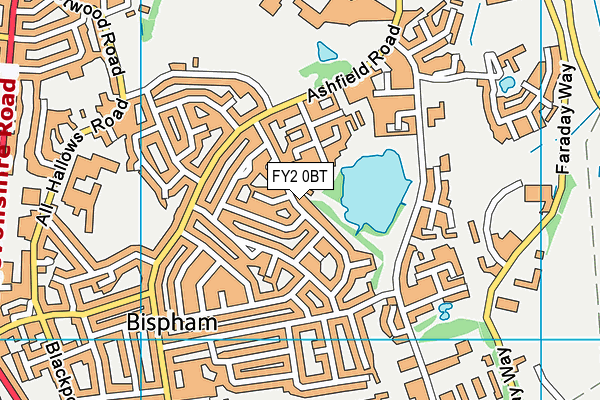 FY2 0BT map - OS VectorMap District (Ordnance Survey)