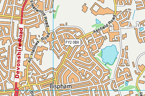 FY2 0BX map - OS VectorMap District (Ordnance Survey)