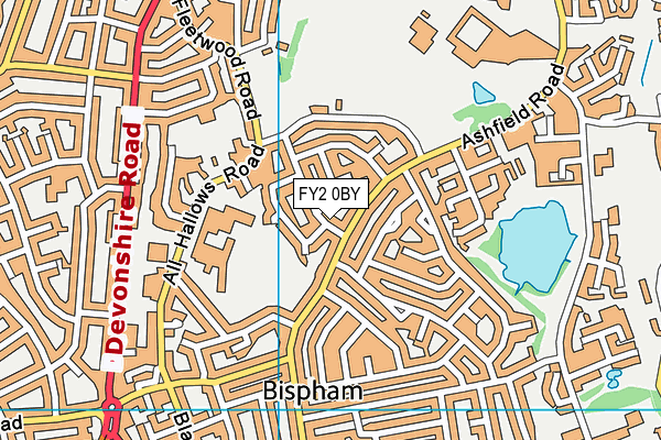 FY2 0BY map - OS VectorMap District (Ordnance Survey)