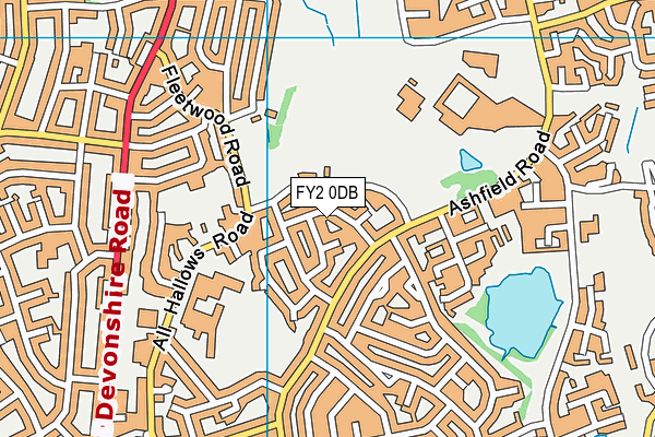 FY2 0DB map - OS VectorMap District (Ordnance Survey)