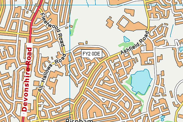 FY2 0DE map - OS VectorMap District (Ordnance Survey)
