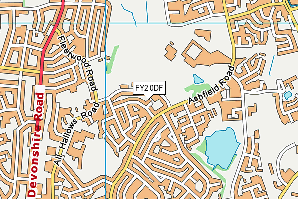 FY2 0DF map - OS VectorMap District (Ordnance Survey)