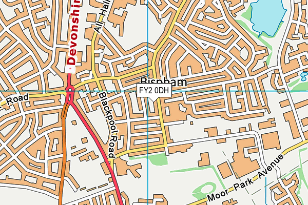 FY2 0DH map - OS VectorMap District (Ordnance Survey)