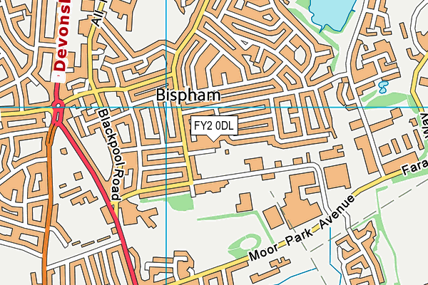 FY2 0DL map - OS VectorMap District (Ordnance Survey)