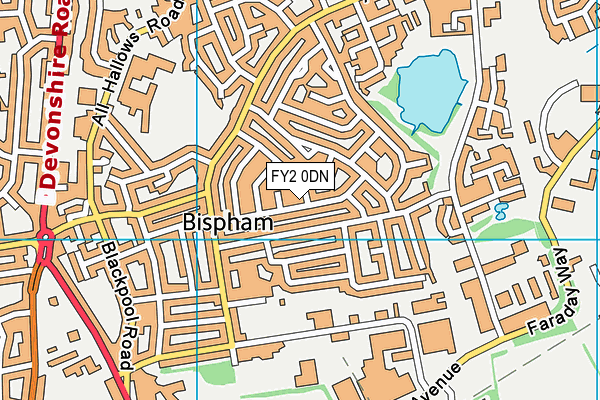 FY2 0DN map - OS VectorMap District (Ordnance Survey)