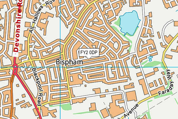 FY2 0DP map - OS VectorMap District (Ordnance Survey)