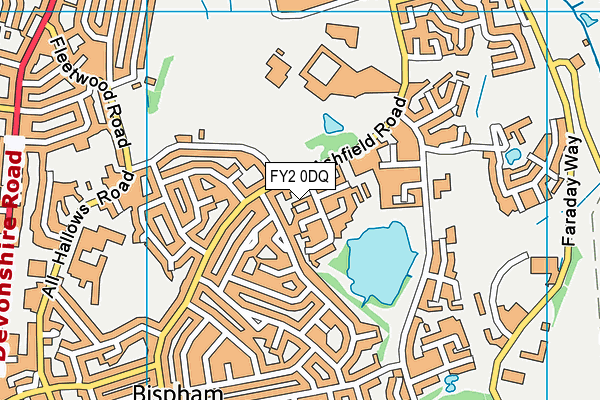 FY2 0DQ map - OS VectorMap District (Ordnance Survey)