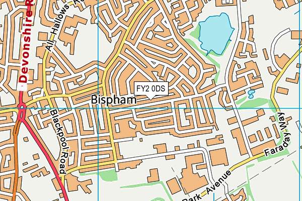 FY2 0DS map - OS VectorMap District (Ordnance Survey)
