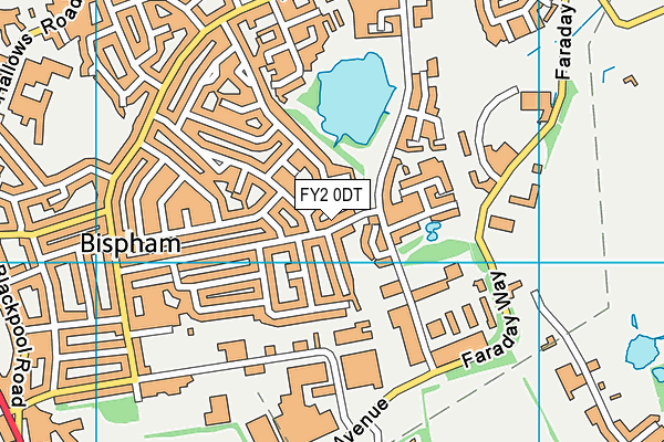 FY2 0DT map - OS VectorMap District (Ordnance Survey)