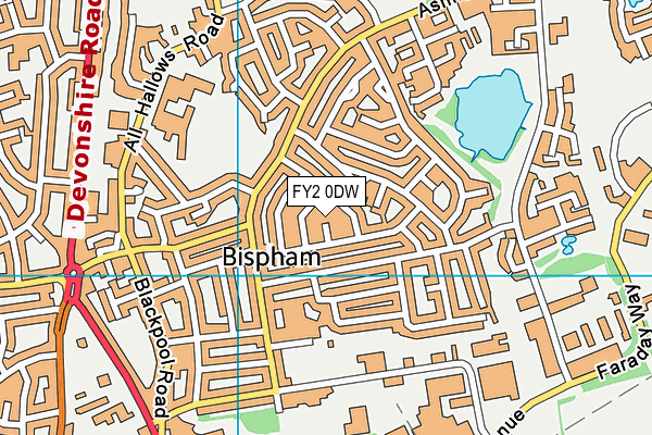 FY2 0DW map - OS VectorMap District (Ordnance Survey)