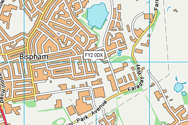 FY2 0DX map - OS VectorMap District (Ordnance Survey)