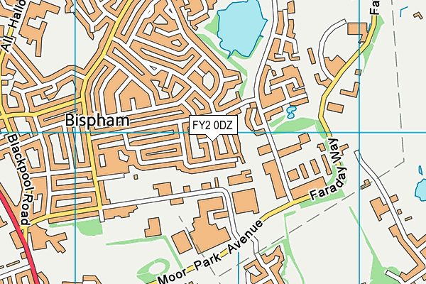FY2 0DZ map - OS VectorMap District (Ordnance Survey)