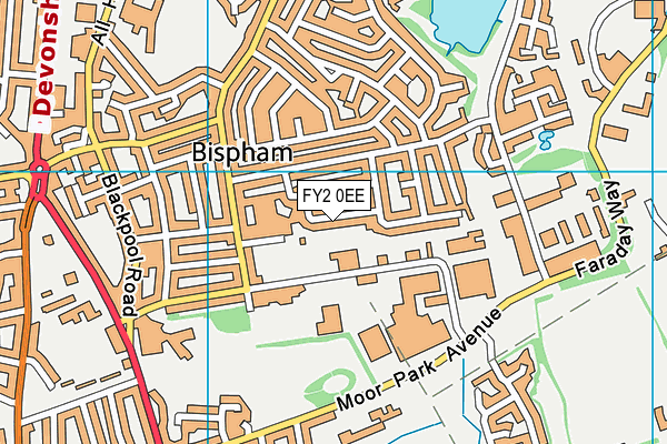 FY2 0EE map - OS VectorMap District (Ordnance Survey)