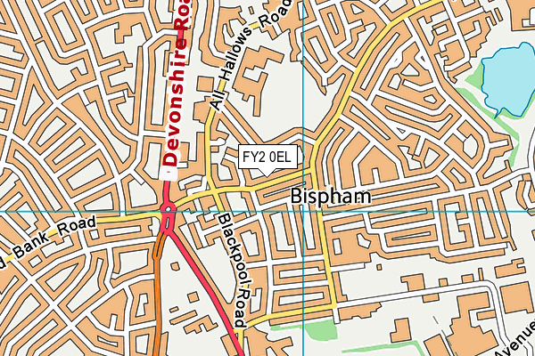 FY2 0EL map - OS VectorMap District (Ordnance Survey)