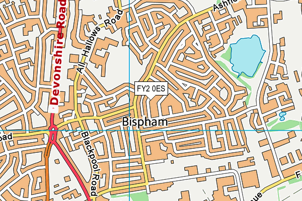 FY2 0ES map - OS VectorMap District (Ordnance Survey)