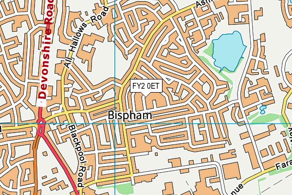 FY2 0ET map - OS VectorMap District (Ordnance Survey)