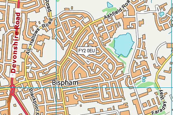 FY2 0EU map - OS VectorMap District (Ordnance Survey)