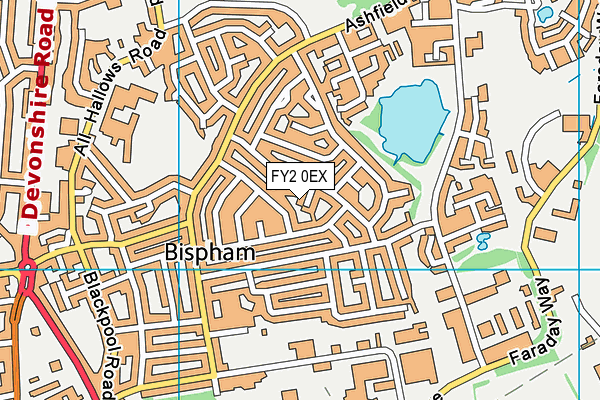 FY2 0EX map - OS VectorMap District (Ordnance Survey)