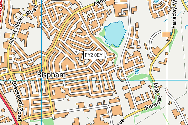 FY2 0EY map - OS VectorMap District (Ordnance Survey)