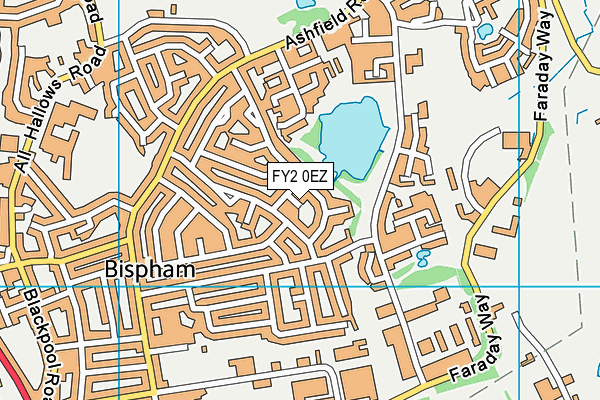 FY2 0EZ map - OS VectorMap District (Ordnance Survey)